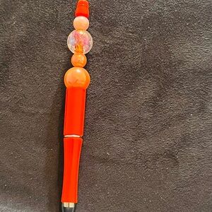 Red and Orange Beaded Pen